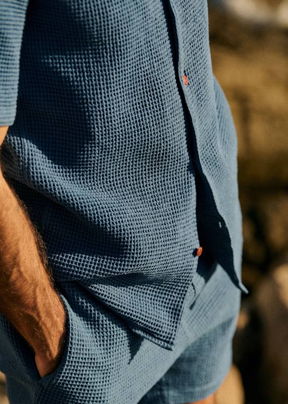Holt Waffle Shirt - Green - Organic cotton - organic textile - Sézane