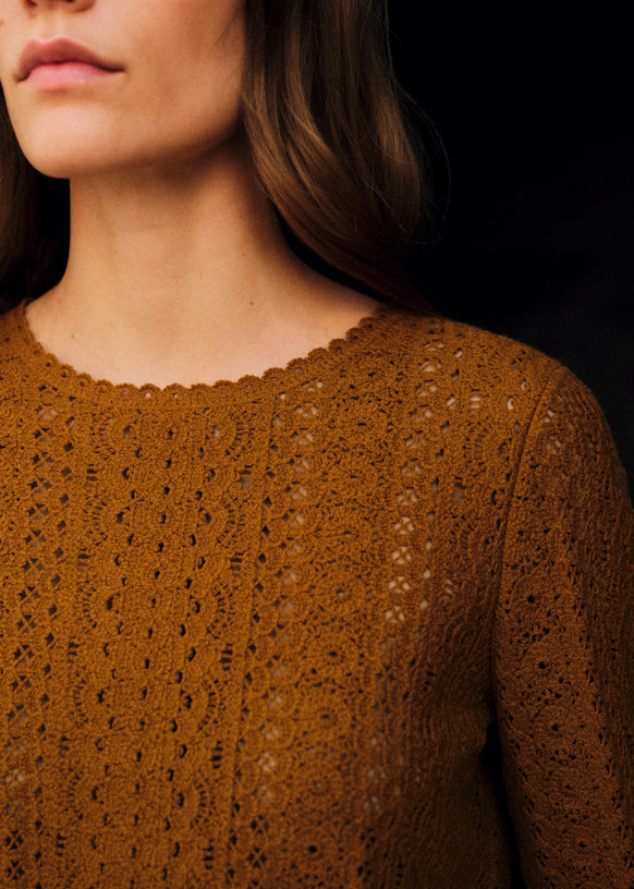 Noémie Sweater - Bronze - Organic cotton - organic textile - Sézane