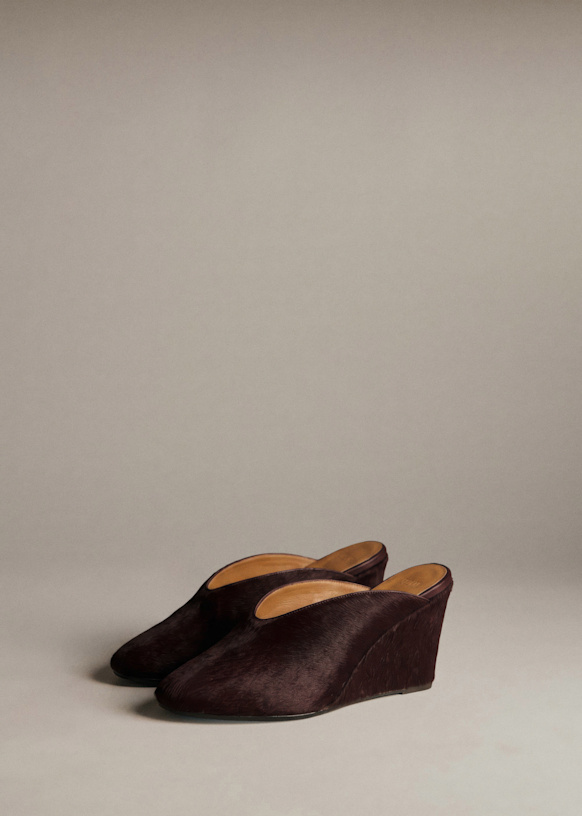 High Olivia Mules - Mocha - Goat Leather - Sézane