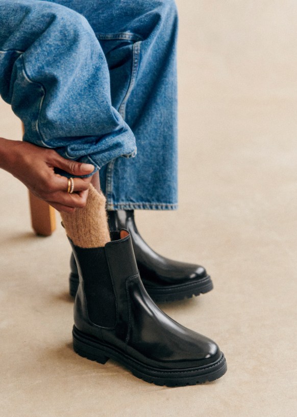 Agnès Ankle Low Boots - Smooth Chocolate - Bovine leather