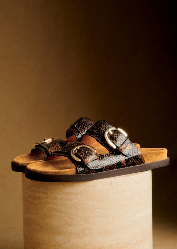 Lenny low mules - Smooth Black - Bovine leather - Sézane