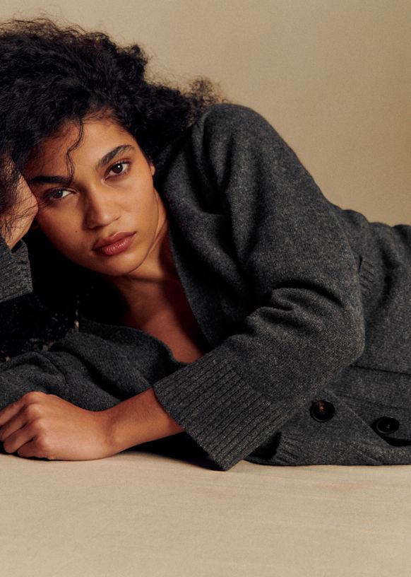 Jady Cardigan - Charcoal Grey - Farmed yak wool - Sézane