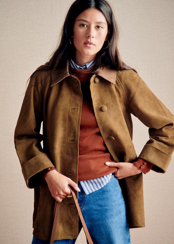 Carter Jacket - Camel - Organic cotton - organic textile - Sézane