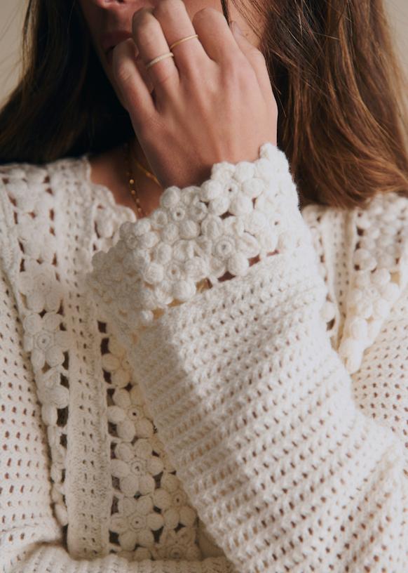 Daphné カーディガン - エクリュ - メリノウール - Sézane