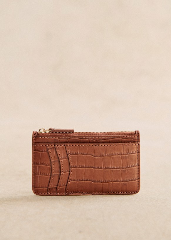 Alfred Large Card Holder - Smooth Green - Sézane
