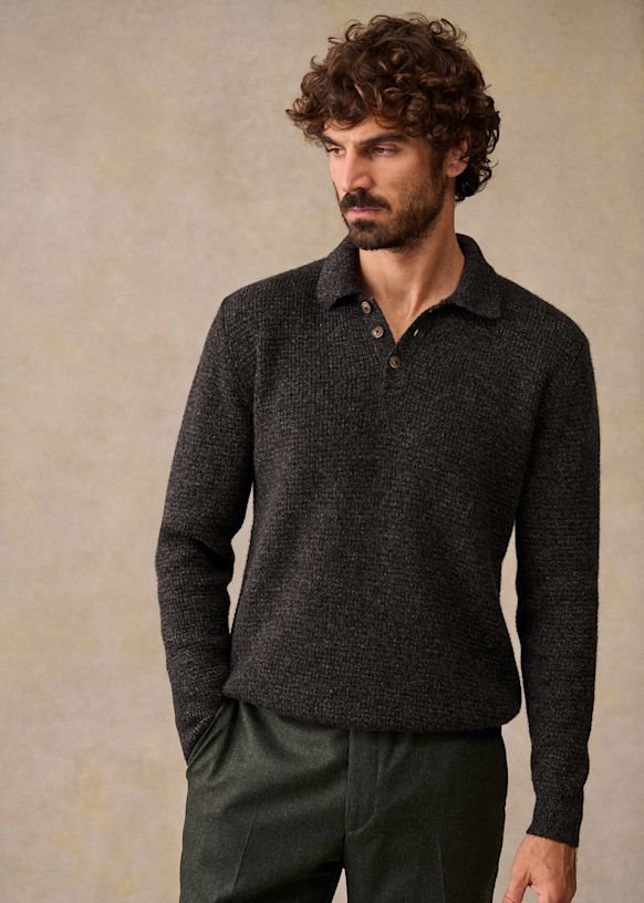 セーター Boldy チャコールグレー ウール Sézane