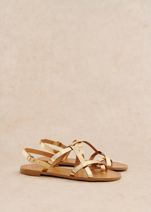Adeline Low Sandals - Leopard - Pony effect cowhide leather