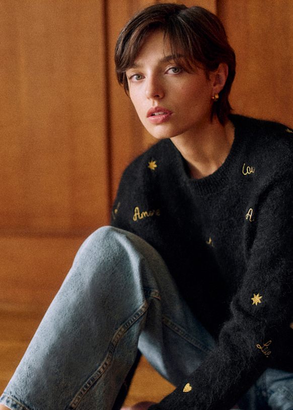 Hope Jumper - Black - Kid mohair - Sézane