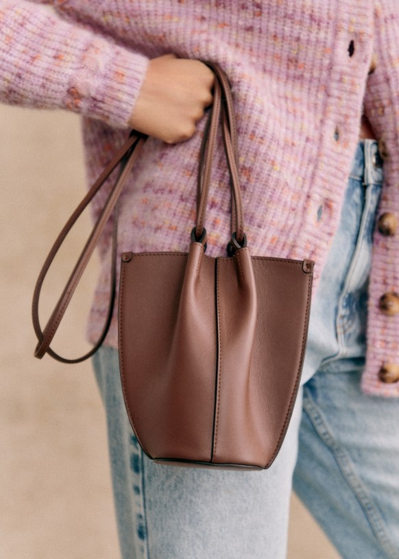Nano Romie Bag - Smooth Chocolate - Smooth cowhide leather