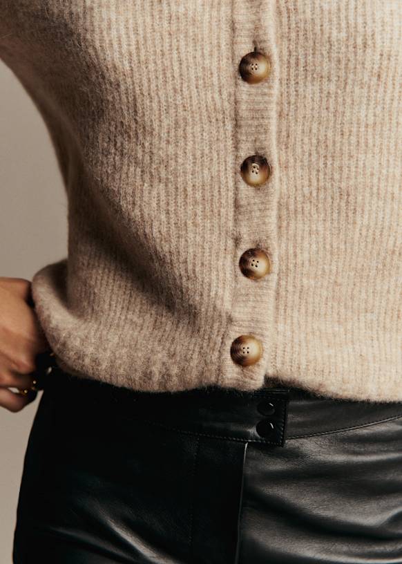 Othello Cardigan - Perfect Green - Baby Alpaca - Sézane