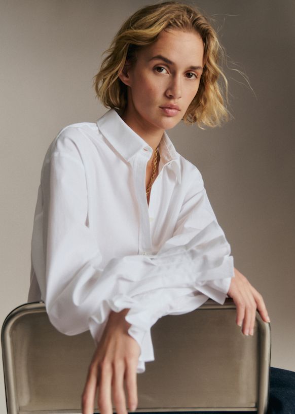 Alis Shirt - Ecru - Organic cotton - organic textile - Sézane