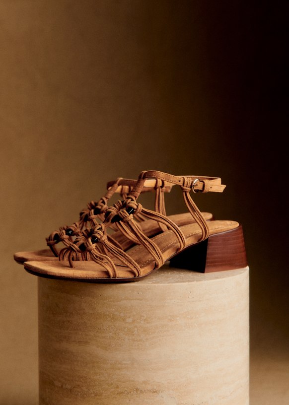 Sandalen Filipa - Chocolade Glazuur - Generfd runderleer - Sézane