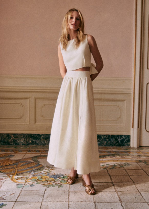 Blouse Claire Oker Linnen Sezane