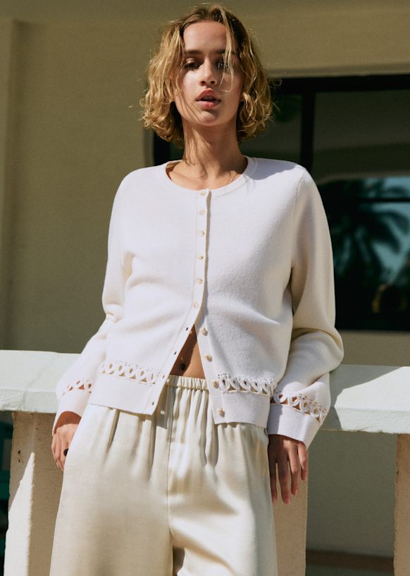 Anais カーディガン - エクリュ - メリノウール - Sézane