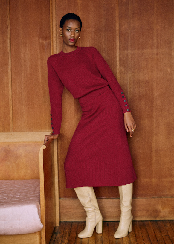 Sami Jumper - Bottle Green - Merino Wool - Sézane