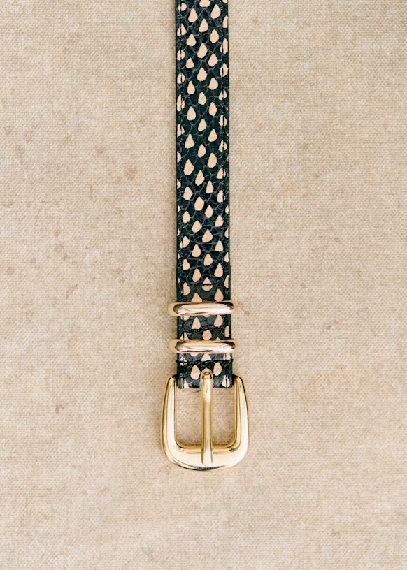 Livie Belt - Brown Python Print - Bovine leather - Sézane Livie Belt - Brown Python Print - Bovine leather - Sézane