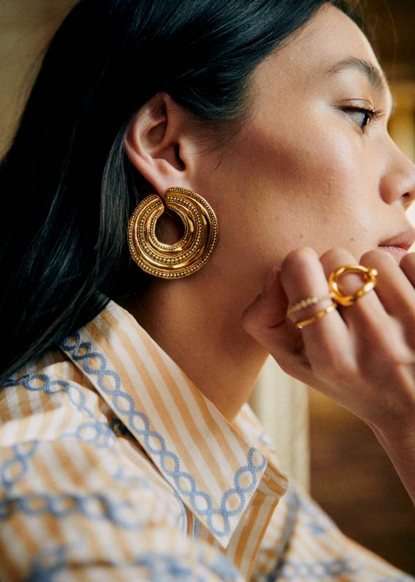 Danilo ピアス - ゴールド - リサイクル真鍮 - Sézane