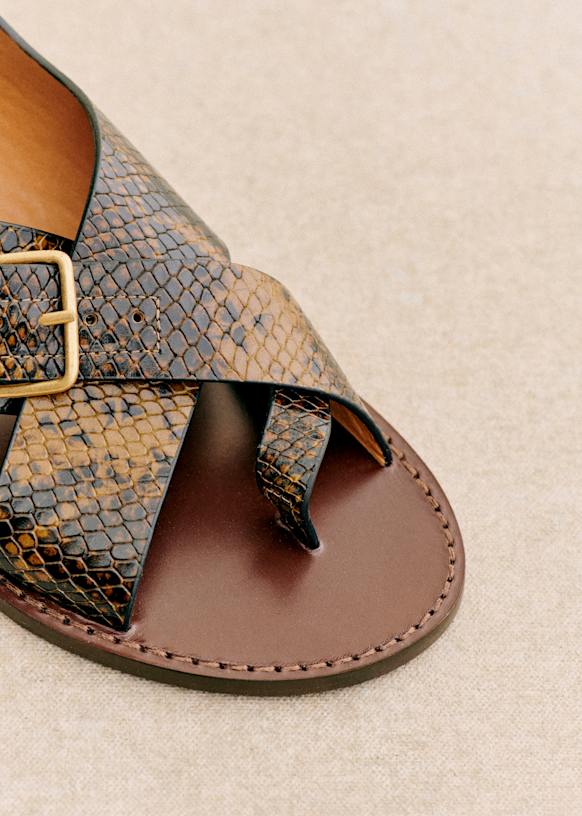 BOTTEGA VENETA ザ・スパイラル パイソンプリント サンダル 希少