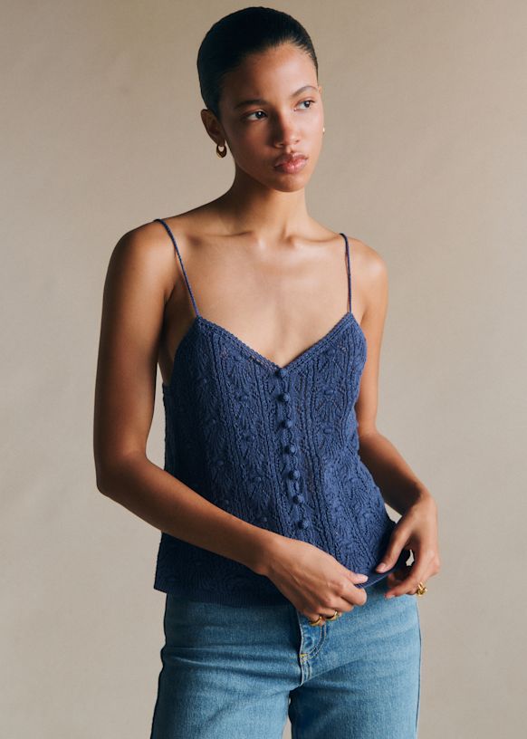 Francisco Top - Washed Blue - Organic cotton - textile made from