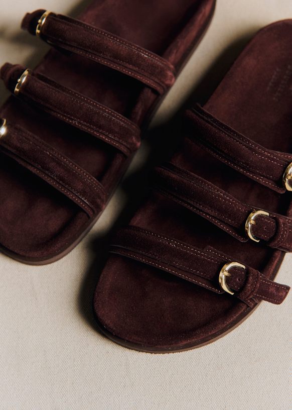 LOW YSÉE Sandals - Chocolate - Bovine leather - Sézane