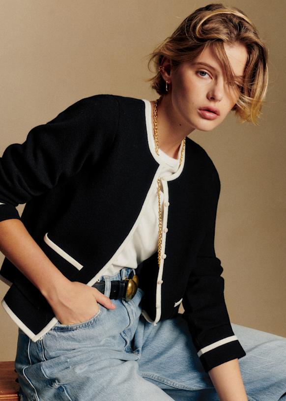 Gilet Brielle - Noir Ecru