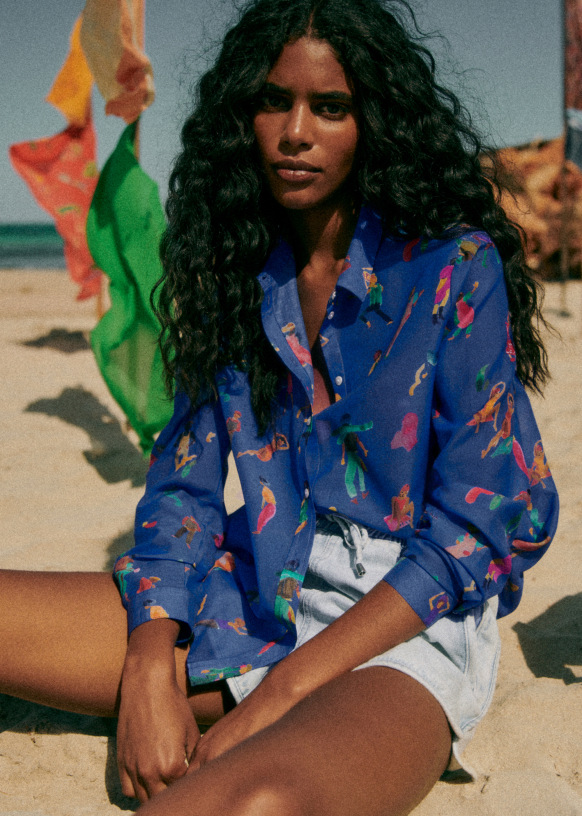 Pierro Shirt - Sézane x G.Kero - Blotch - Organic cotton - textile
