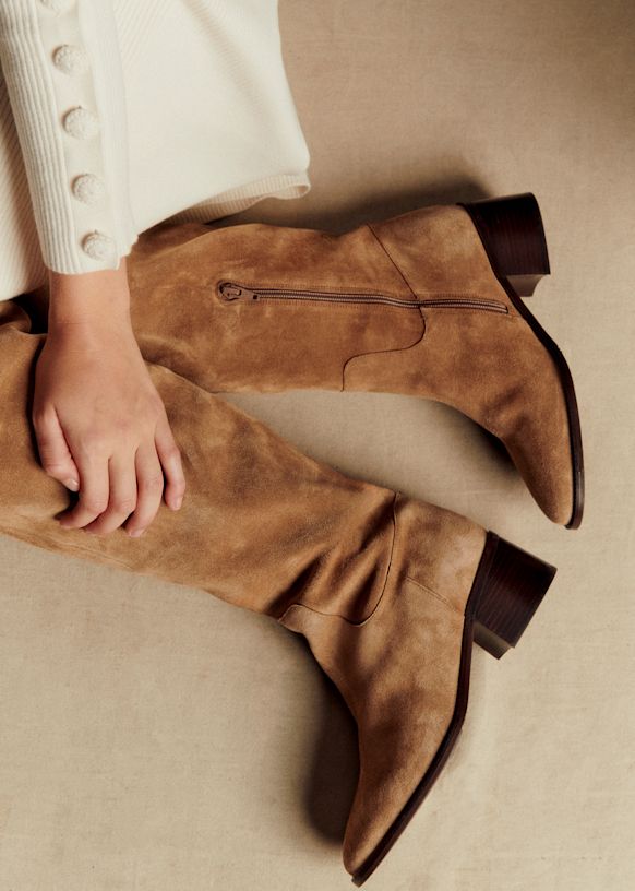 Stivali cuissard Low Molly Talpa chiaro Pelle di vacchetta