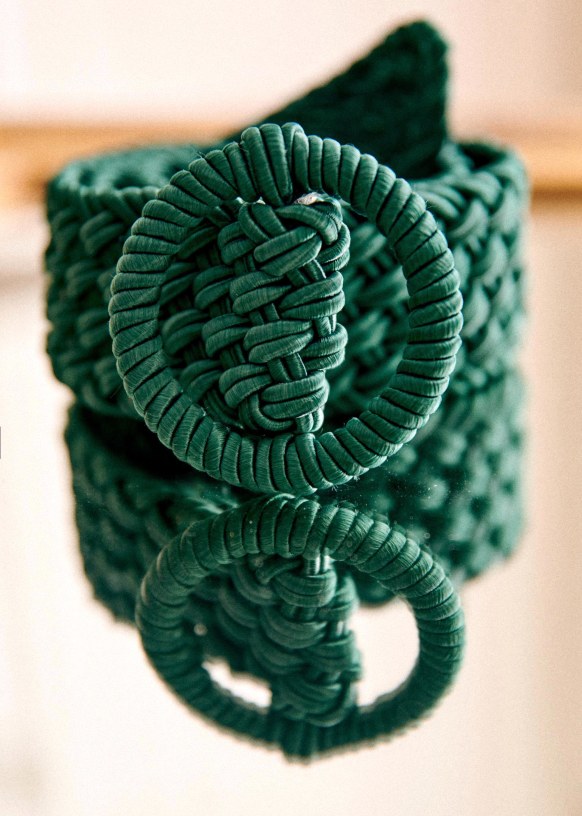 Estelle Belt Green Textile S zane