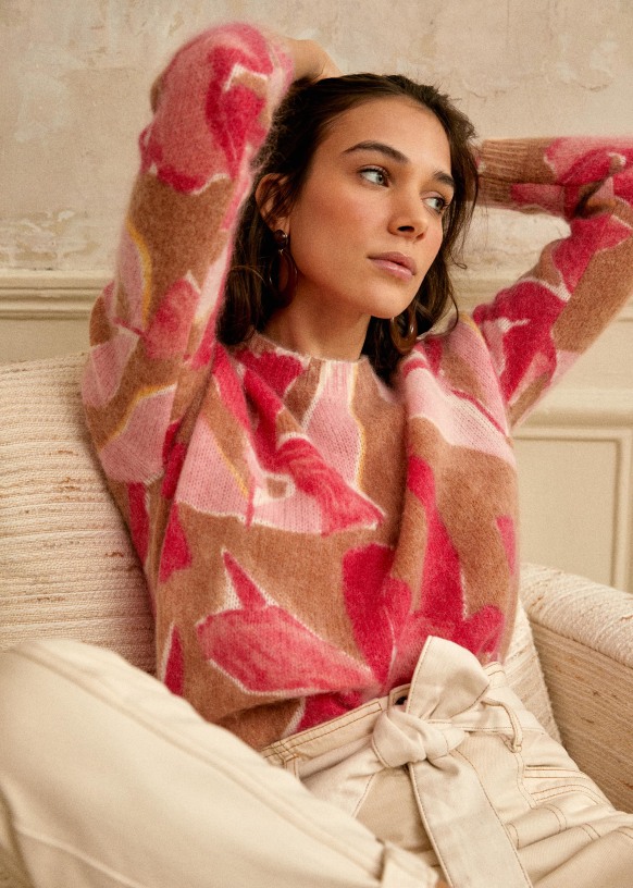 Alizée Jumper - Tropics Fuchsia - Kid mohair - Sézane