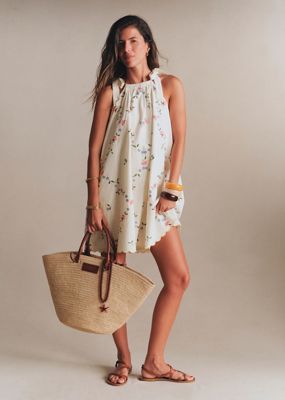 sezane short dress Marly Short Dress - Ecru - Organic Cotton
