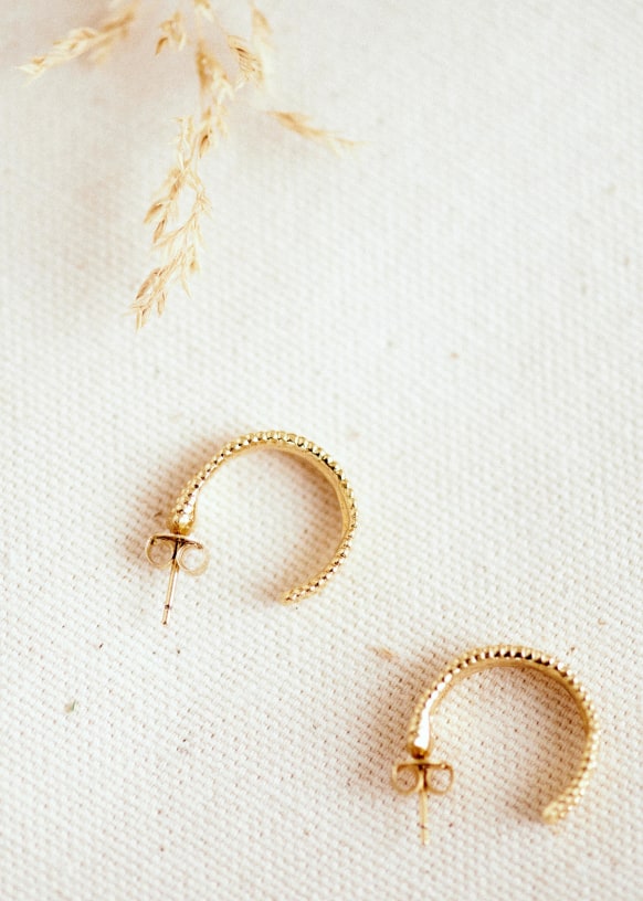 Mini Judy Hoop Earrings - Golden - Unknown - Sézane