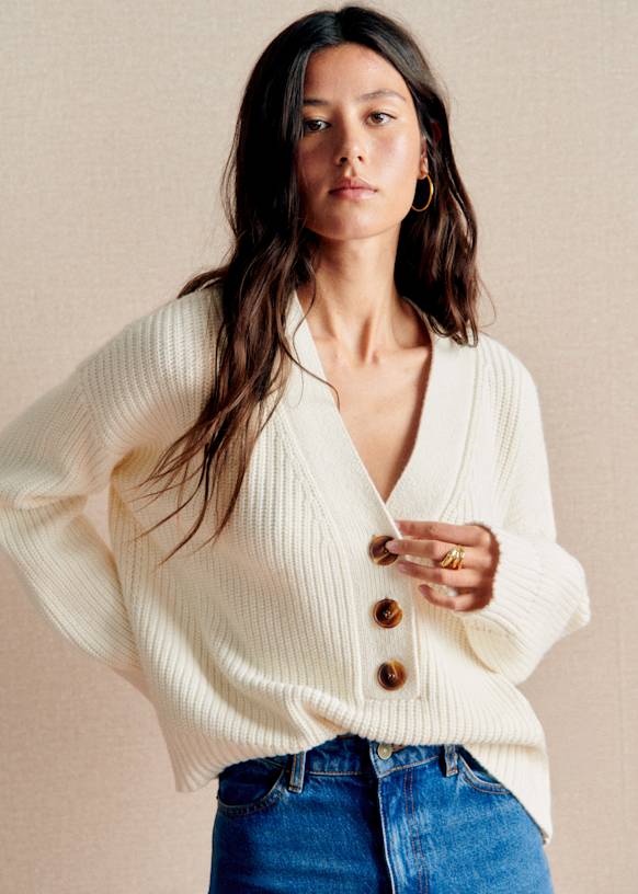 【新品】sezane セーター Sylvain セーター - エクリュ - ウール - Sézane