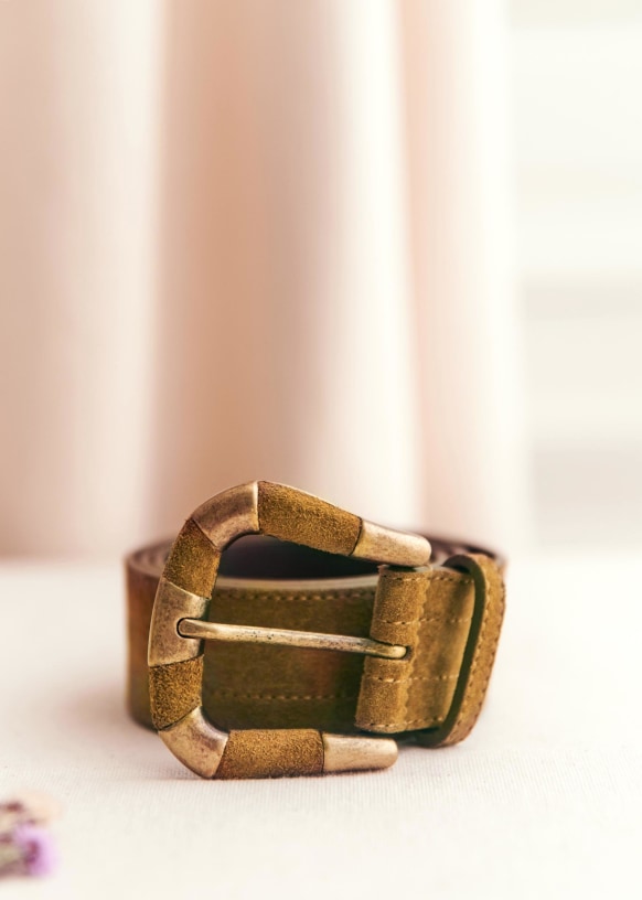 Sezane Sophie Belt; Croco Cognac; size 80; SEZANE TAYLOR BELT COGNAC CROCO SIZE 75 for sale online | eBay main image 2