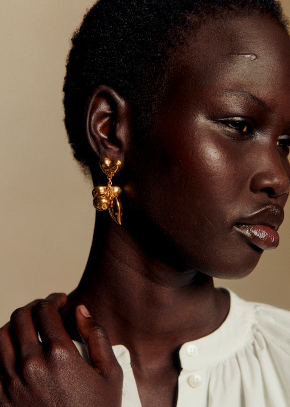 Freya Earrings - Brown multi - Resin - Sézane