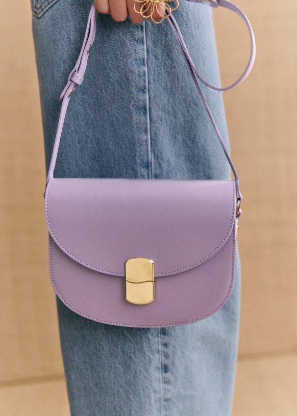 Claude Bag Icy lilac Smooth cowhide leather Sezane