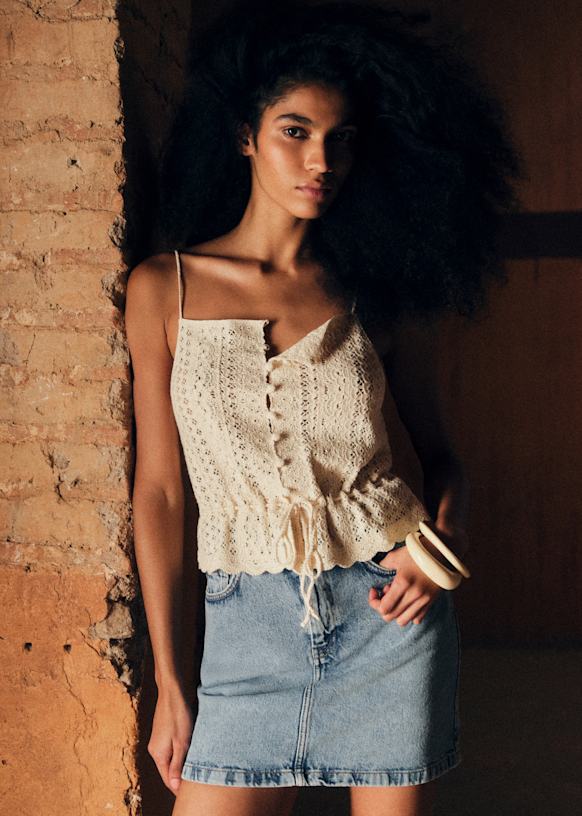 Alicia Top - Cream - Organic cotton - organic textile - Octobre