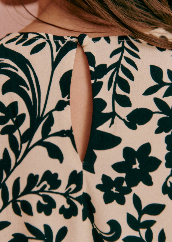 Nicola Dress Nora Print Viscose Sezane