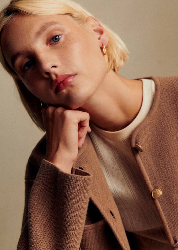 Jules カーディガン - ネイビー - メリノウール - Sézane