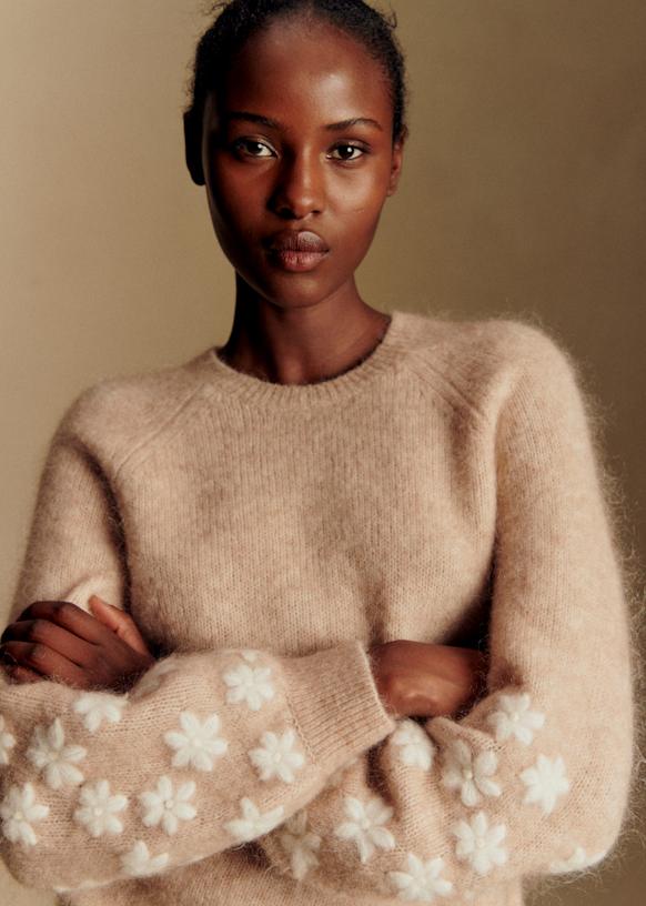 sezane モヘヤ セーター SEZANE フラワー ニット モヘア セザンヌ 安心の関税込