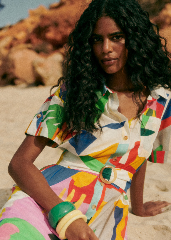Dora ドレス - Sézane x G.KERO - ジオメトリックマルチカラー
