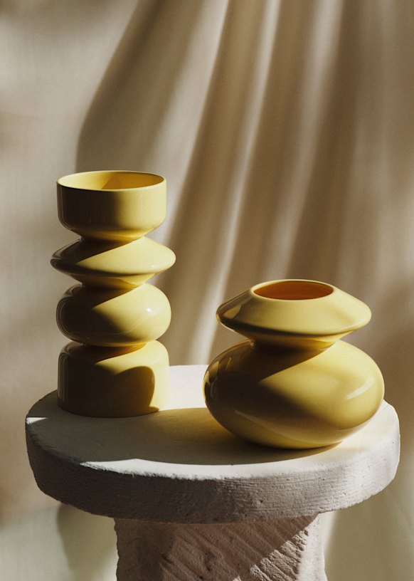 Romi Objetti Vase - Small Model - Yellow - Ceramic - Sézane
