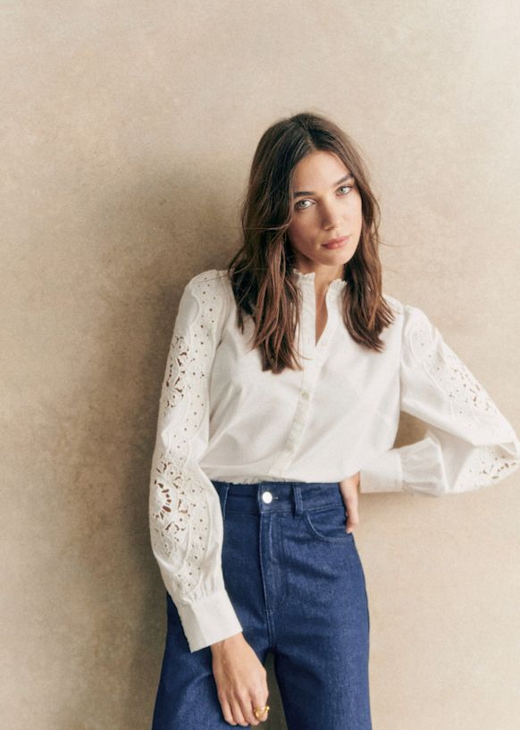 Zoelie Shirt - Rosewood - Cotton - Sézane