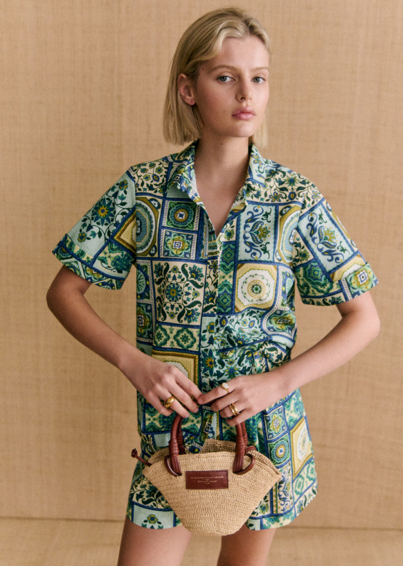 Livia Shirt - Sézane x Momonì - Mosaic - Organic cotton - organic