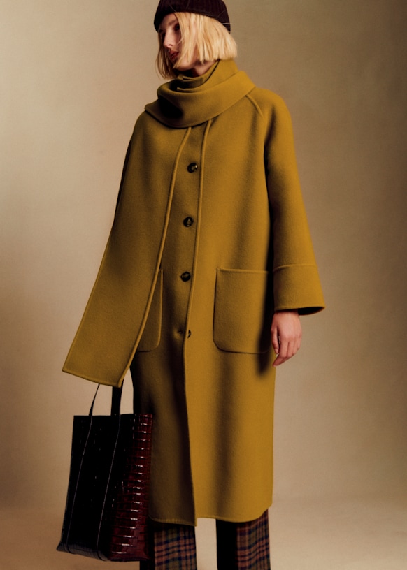 Kais コート - マスタード - バージンウール - Sézane