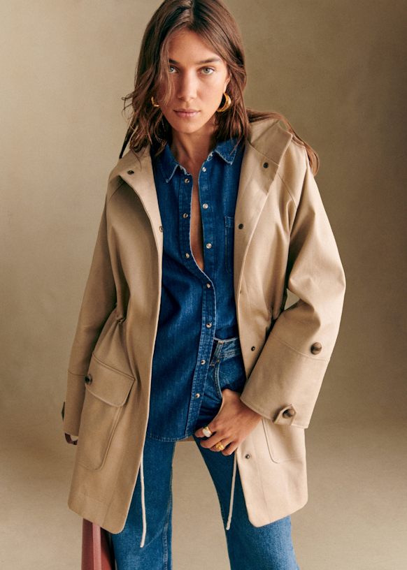 SÉZANE オーバコート Hugo Parka - Sand - Organic Cotton - Sézane