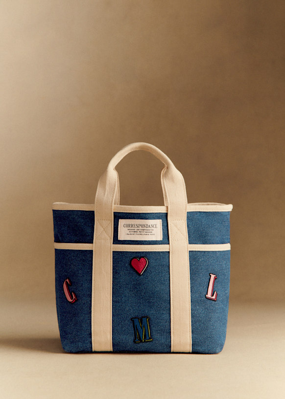 ミニトートバッグ - グリーン チャンス - コットン - Sézane