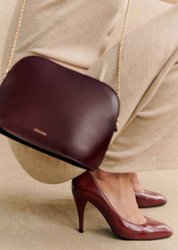 High Magda Court Shoe - Glossy Black - Bovine leather - Sézane
