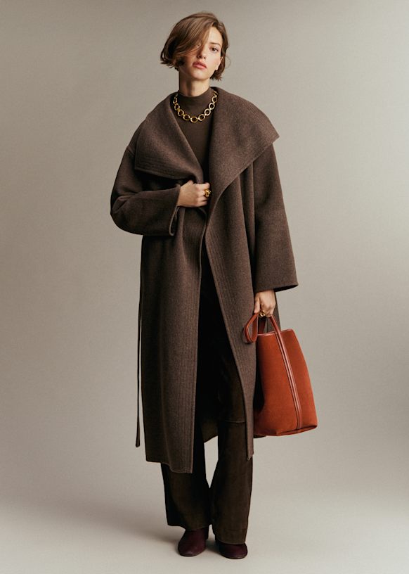 Louis Coat - Black - Wool - Sézane