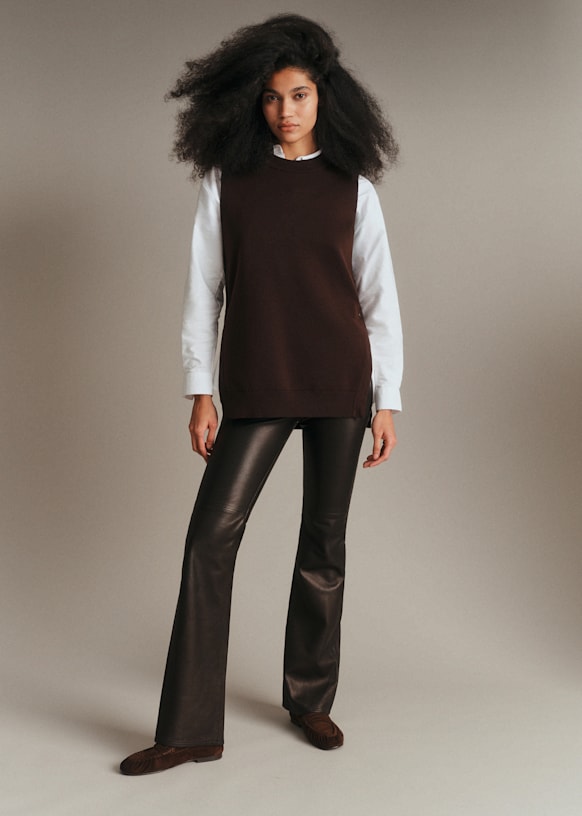 Olympe Jumper - Dark Taupe - Merino Wool - Sézane
