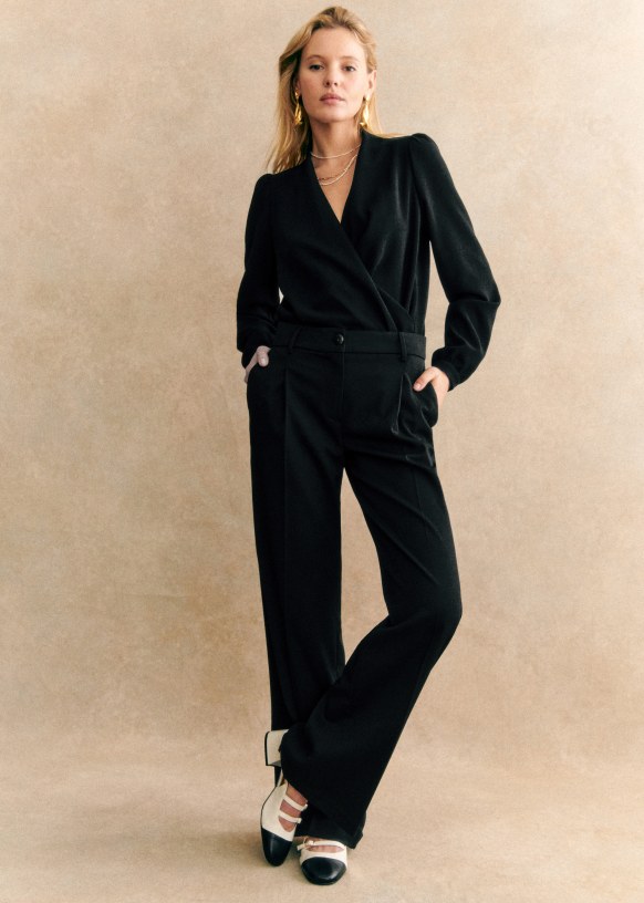 Giacomo Trousers - Black - Recycled polyester - Sézane